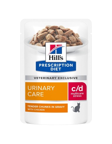 Hills PD Feline c/d Urinary Stress Pollo (bolsita) 12*85 gr