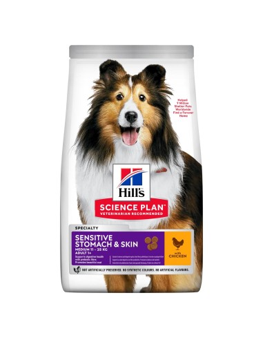 Hills SP Canine Adult Sensitive Stom & Skin Med Pollo 14 kg