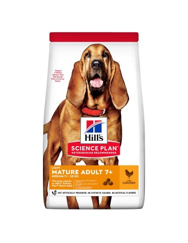 Hills SP Canine Mature Adult 7+ Light Med Pollo 14 kg