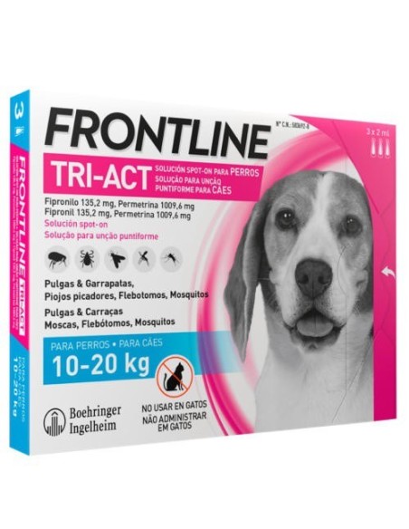 Frontline Tri-Act 10-20 kg X 6 Pipetas