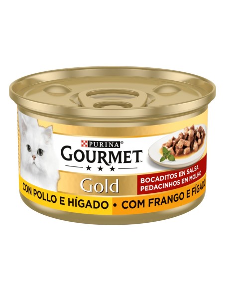 GOURMET GOLD Bocaditos en Salsa con Pollo/Higado 85 gr