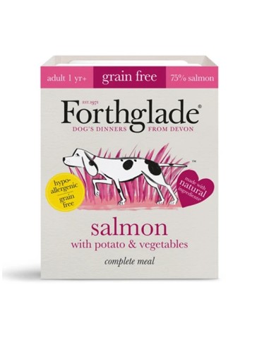 Forthglade Grain Free Adult Salmon bandeja 395 gr