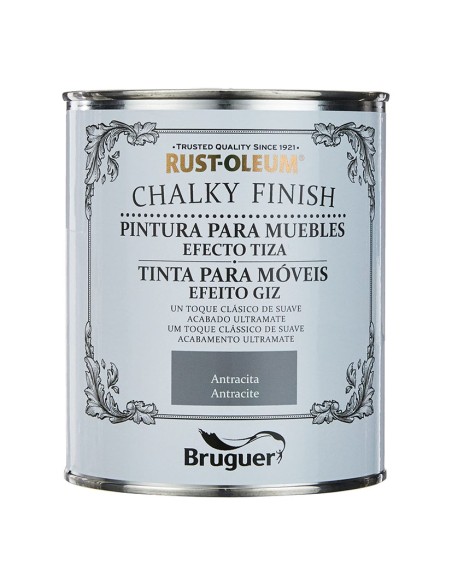 RUSTOL. CHALKY FINISH M. ANTRACITA 750ML