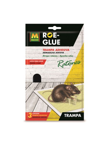 TRAMPA ADHES. RATONES ROE-GLUE (3 UDS.)