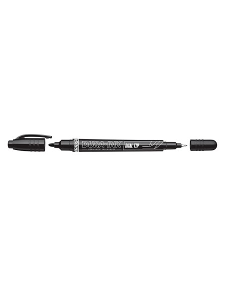 MARCADOR DE TINTA DOBLE PUNTA NEGRO