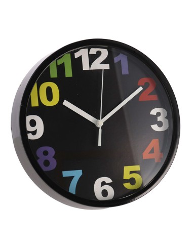 RELOJ PARED TIME 20 CM. NEGRO