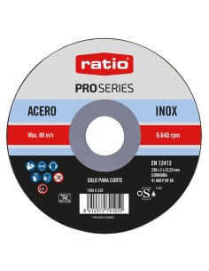 DISCO CORTE INOX/METAL 230X2  RATIO+