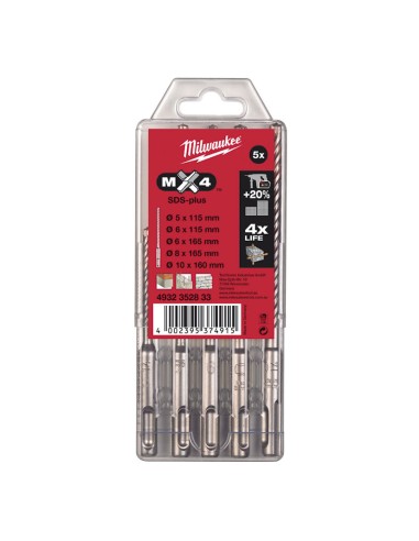 BROCA SDS-PLUS MX4 JGO.5  MILWAUKEE