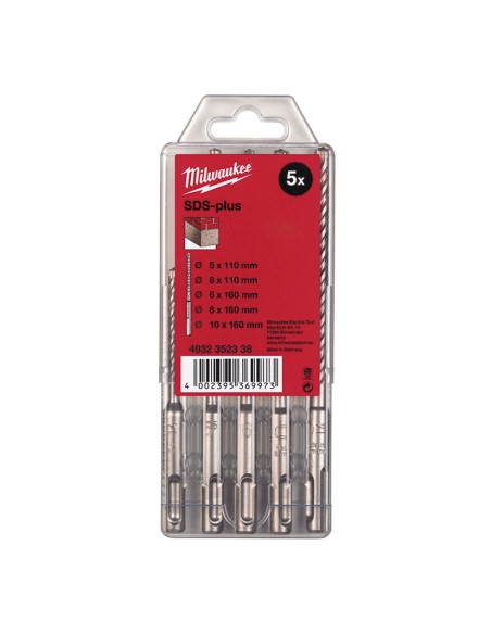 ESTUCHE PLAST.5 BROCAS SDS-PLUS MILWAUKE
