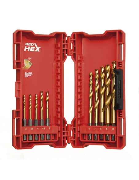 ESTUCHE 10 BROCAS HSS-G TIN