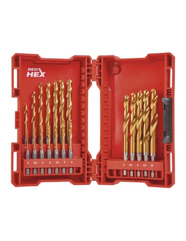 ESTUCHE 19 BROCAS HSS-G TIN