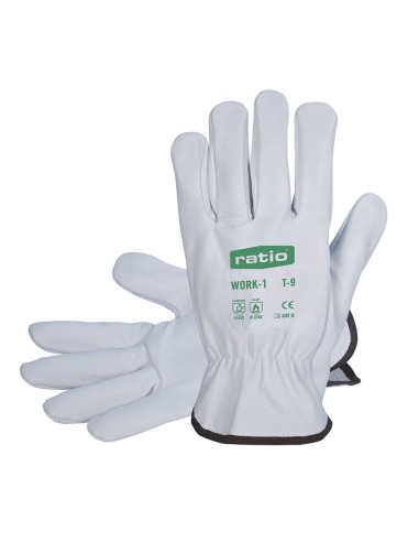 GUANTE PIEL FLOR COLOR BLANCO TALLA 10