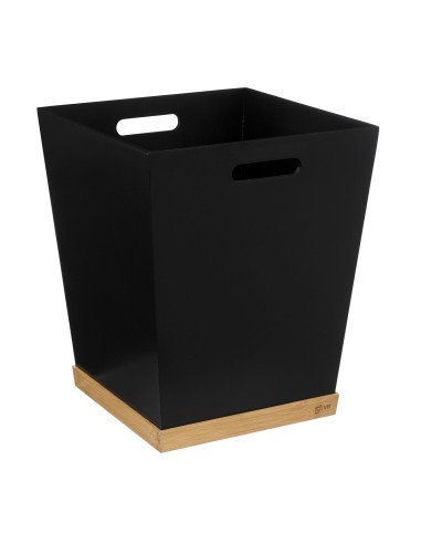 PAPELERA OFICINA BAMBU BAVA NEGRA