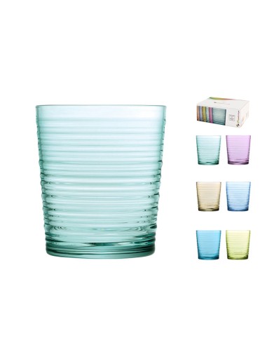 VASOS COLOR GRANADA 41 CL. 6 UNID. PENGO