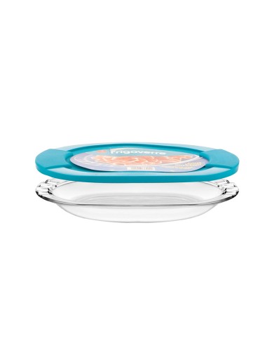 PLATO OVAL FRIGOVERRE 27X20CM.TAPA AZUL