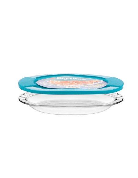 PLATO OVAL FRIGOVERRE 27X20CM.TAPA AZUL
