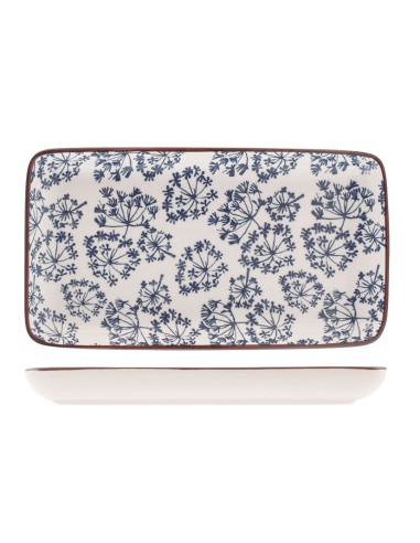 PLATO PORCELANA RECT. SETA 11X20 CM.SURT