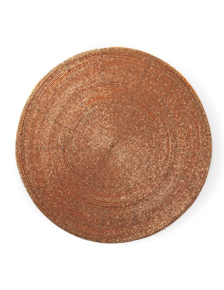 MANTEL INDIVIDUAL PERLINE DORADO 36 CM.