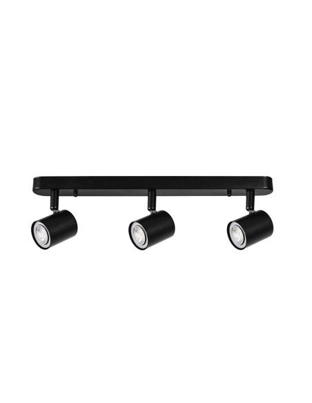 APLIQUE KEEPER 3 FOCOS S/BOMBILLA NEGRO