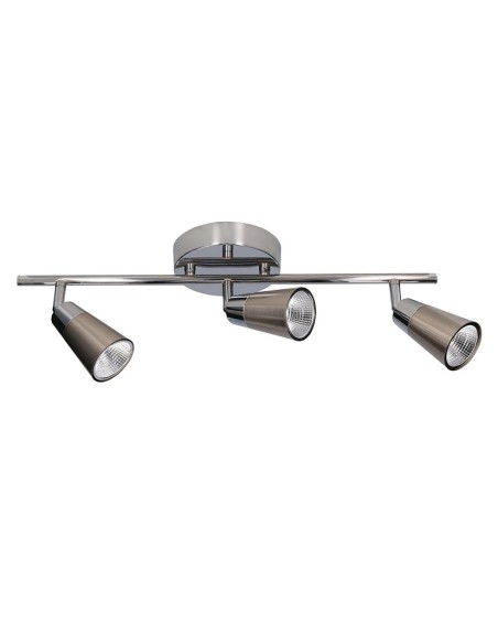 APLIQUE LED VITRO 3 FOCOS 15W CROMADO