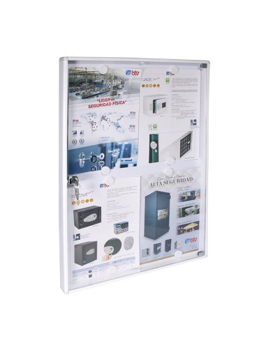 PANEL ANUNCIOS "v2". 4 DIN A4. BLCO.