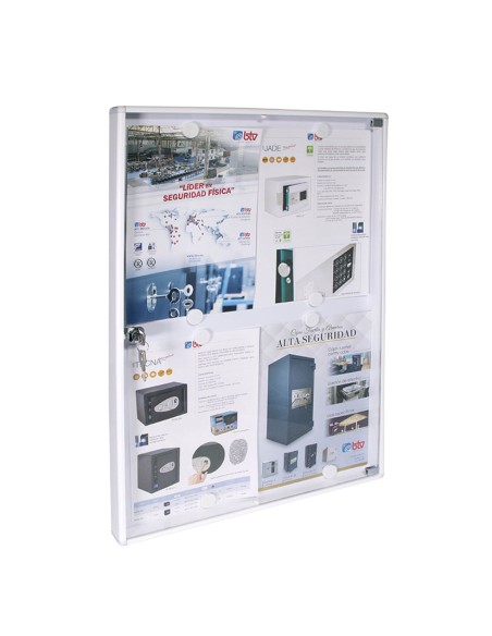 PANEL ANUNCIOS "v2". 4 DIN A4. BLCO.