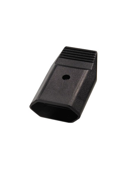 BASE ENCHUFE AEREA CON CAZOLETA NEGRO