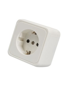 BASE ENCHUFE SUPERFICIE BLANCO
