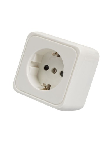 BASE ENCHUFE SUPERFICIE BLANCO