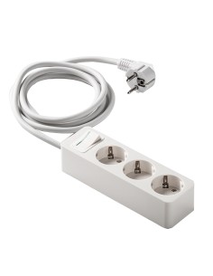 BASE MULTIPLE 3 TOMAS TT CABLE 1,5M BLAN