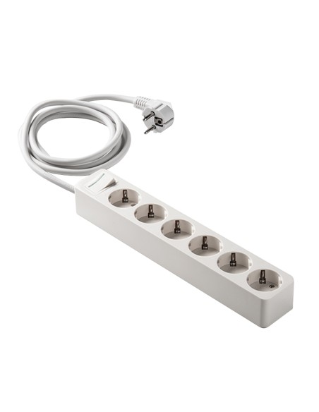 BASE MULTIPLE 6 TOMAS TT CABLE1,5M, BLAN