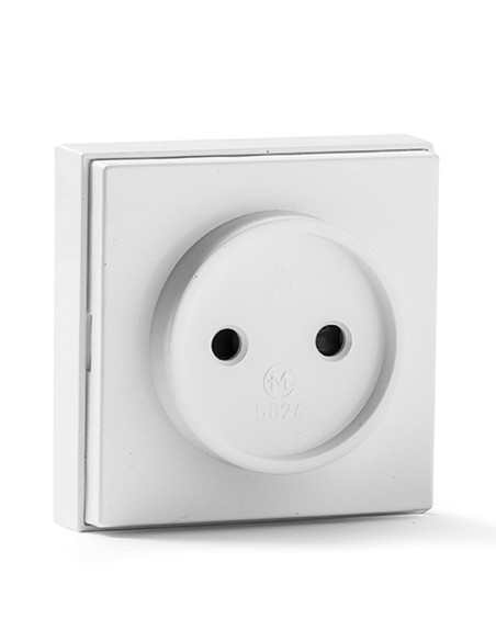 BASE SUPERFICIE SIN TT 16A-250V BLANCO