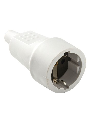 BASE TT 10A-250V PVC GOMA  BLANCO DUOLEC