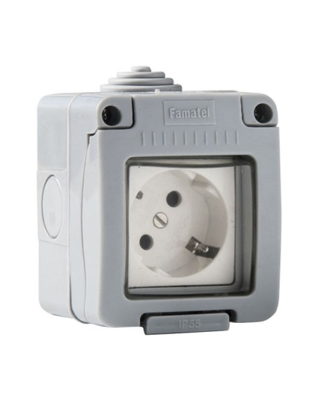 BASE TT LATERAL ESTANCO 16A-250V  DUOLEC