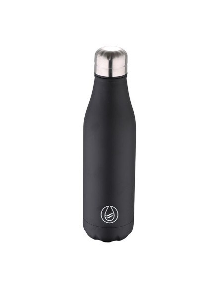 BOTELLA TERMO 500 ML.INOX. NEGRA