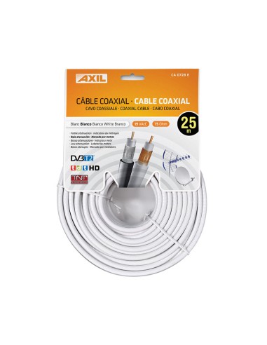 CABLE COAXIAL EN BOBINA COLGANTE 25 M.