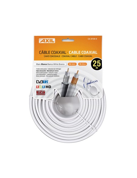 CABLE COAXIAL EN BOBINA COLGANTE 25 M.