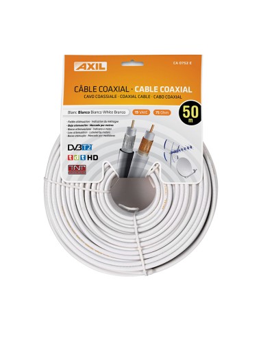 CABLE COAXIAL EN BOBINA COLGANTE 50 M.