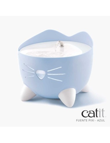 Pixi fuente para gatos azul