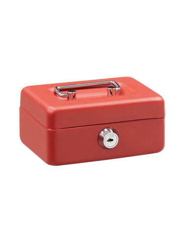CAJA CAUDALES ROJA. HUCHA. 60X125X85 MM.