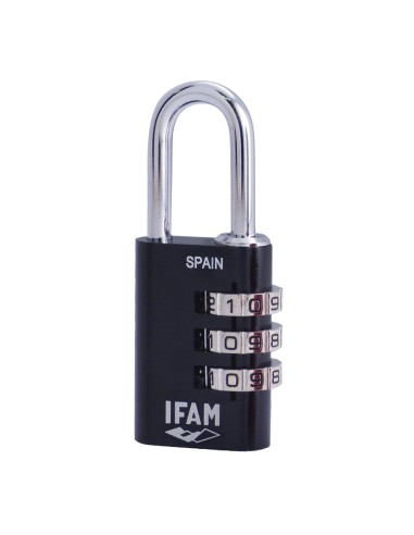 CANDADO ALUM. COMBINACION  NEGRO. 30 MM.