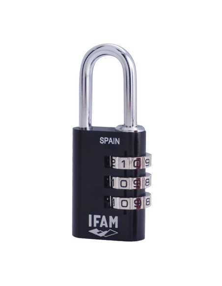CANDADO ALUM. COMBINACION  NEGRO. 30 MM.