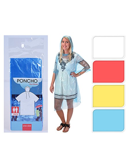 CHUBASQUERO PONCHO ADULTO COLORES SURT.