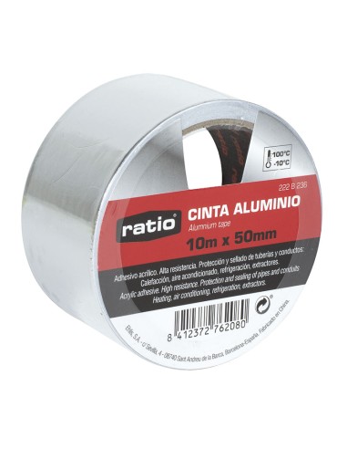CINTA ADHESIVA DE ALUMINIO 50MMX10M