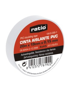 CINTA AISLANTE 19X20M BLANCA  0,15MM