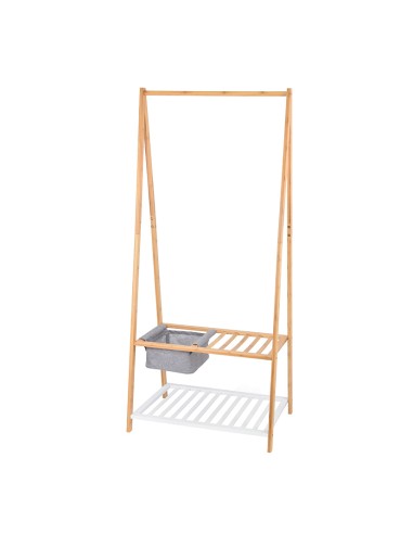 COLGADOR BAMBU C/REPISA 70X45X160 CM.