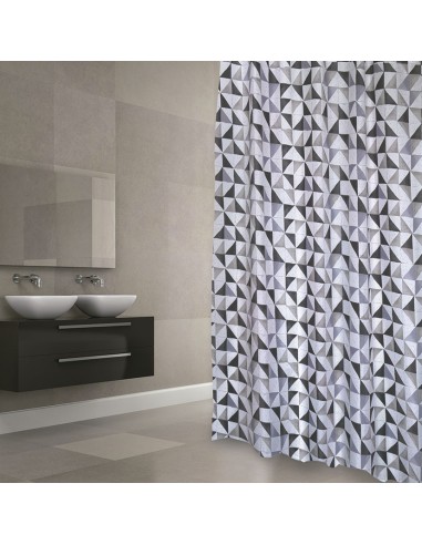 CORTINA BAÑO POLIEST.180x200 CALULA GRIS