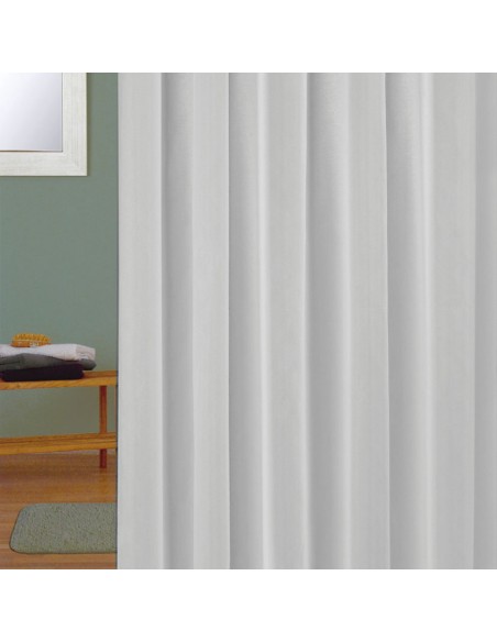 CORTINA BAÑO POLIESTER 180X200CM. GRIS