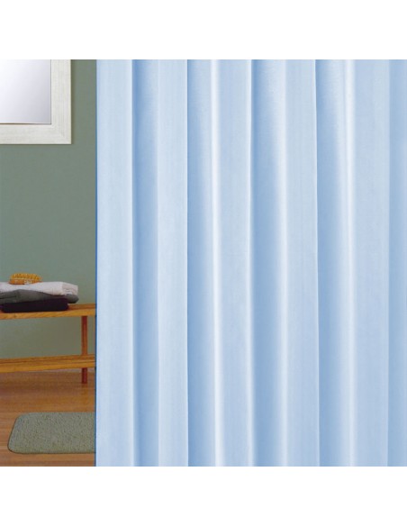 CORTINA BAÑO POLIESTER 180X200CM.AZUL