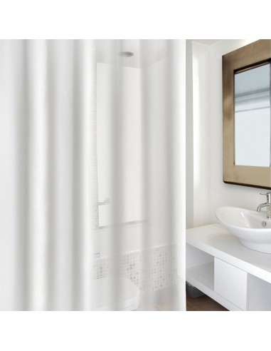 CORTINA BAÑO PVC FORRO 180X200CM. TRANSP